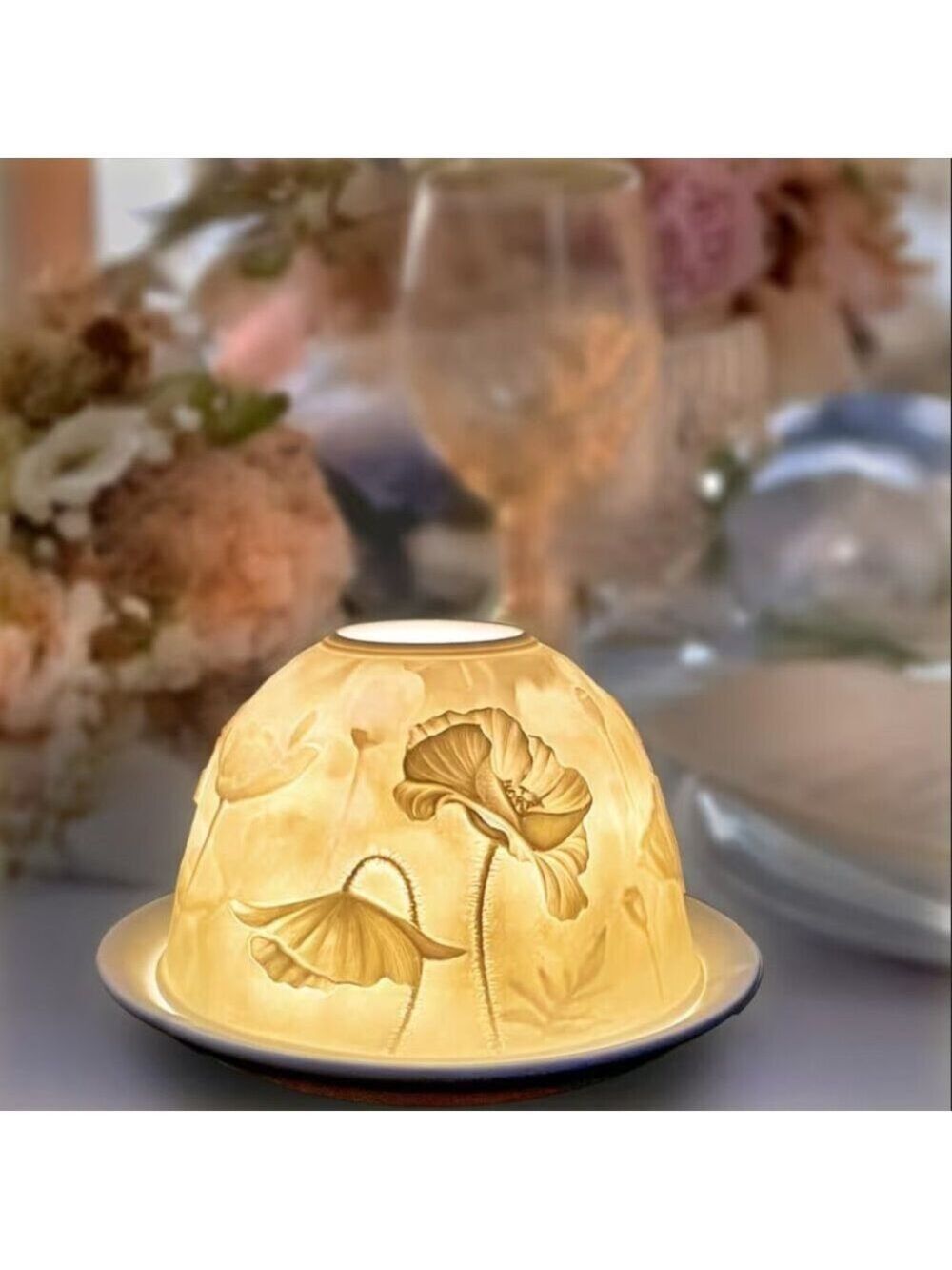 Poppy Flower Fairy Lamp Lithophane